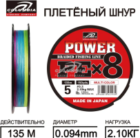 Плетеный Power X8 PE 135m зеленый