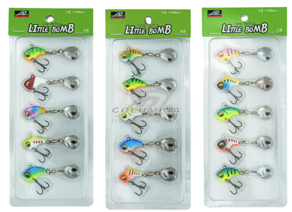 Тейл-спиннер LITTLE BOMB набор блесен для рыбалки 5G