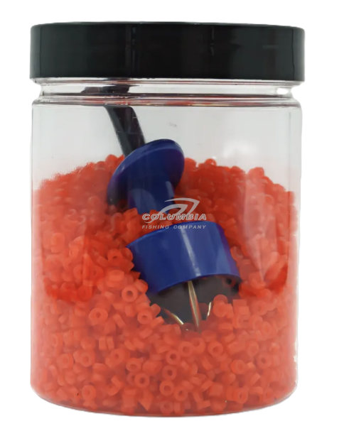 Пучковяз для мотыля с резинками  красный