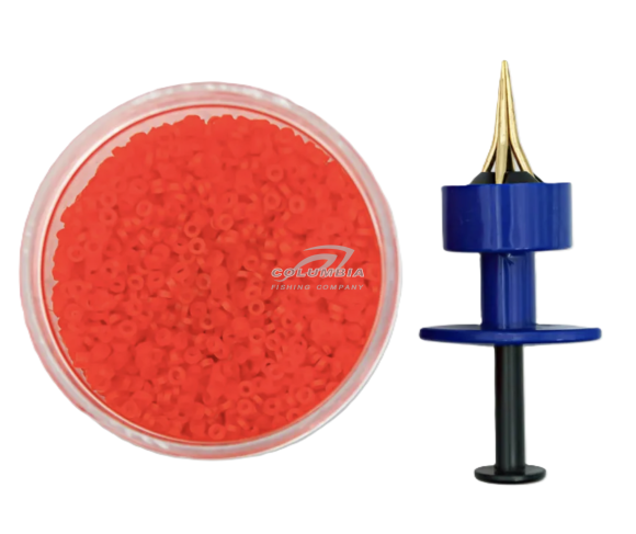 Пучковяз для мотыля с резинками  красный